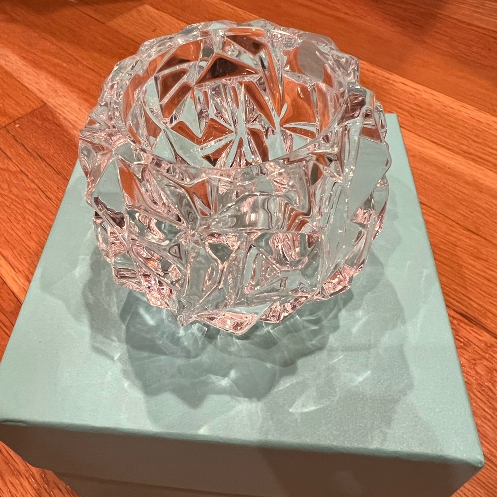 NWB Tiffany Crystal Rock Cut Votives